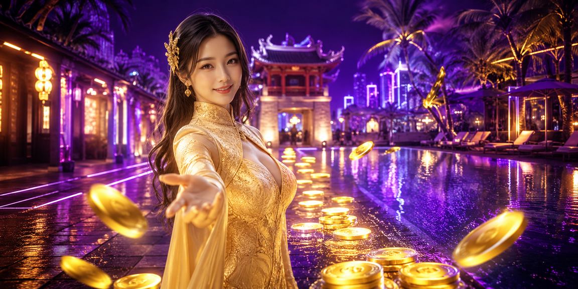 Người phụ nữ mặc áo dài truyền thống tại sảnh casino Hà Nội