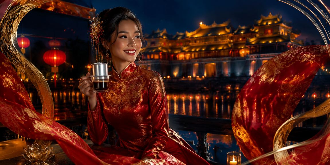 Người dùng Huế trong trang phục áo dài trải nghiệm cá cược trực tuyến xs666