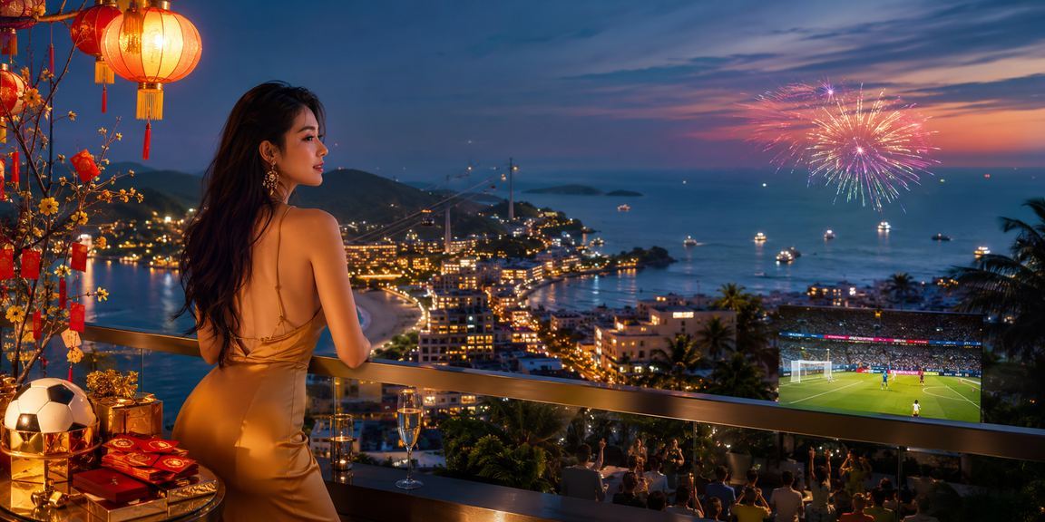 Người hâm mộ bóng đá tận hưởng trận đấu dưới ánh đèn lồng tại Phú Quốc